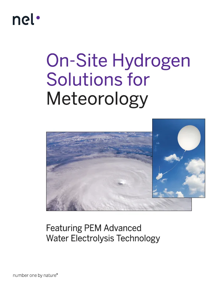 Nel brochure "On-site Hydrogen Solutions for Meterorology"