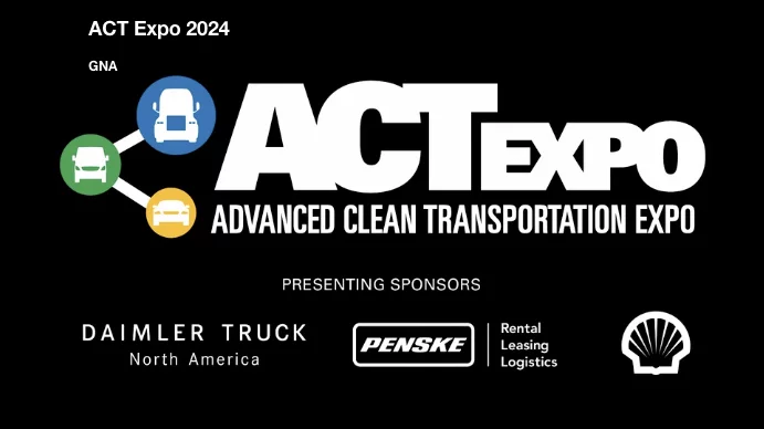 Event poster for Advanced Clean Transportation Expo 2024